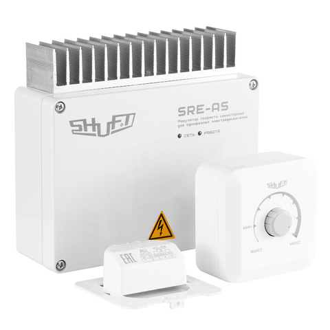 Регулятор скорости симисторный Shuft SRE-AS-12 с потенциометром, 12А, 220В |