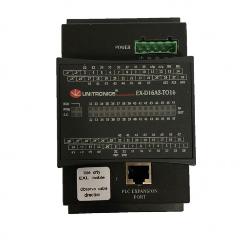 EX-D16A3-TO16 Смешанный модуль 16DI, 3AI, 16TO (встроенный адаптер) Unitronics