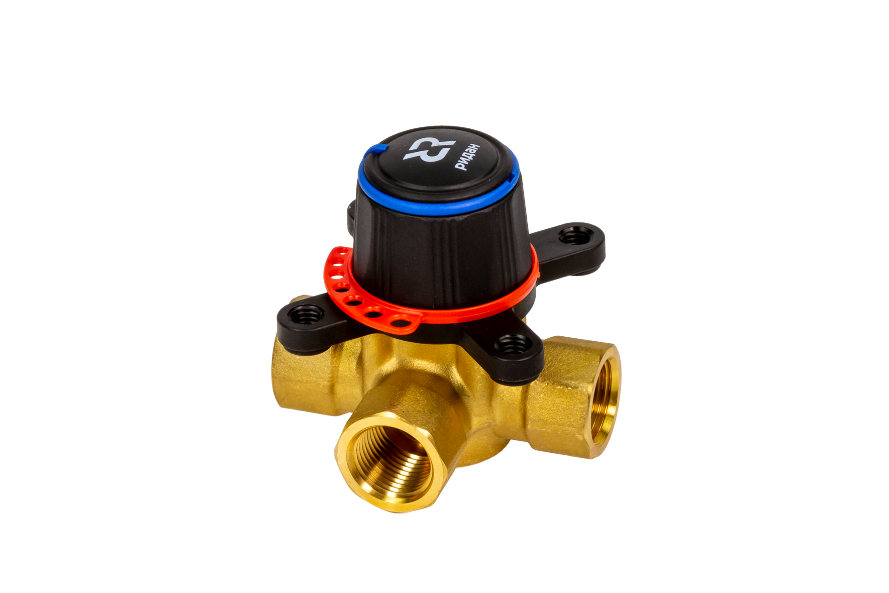 Клапан регулирующий поворотный трехходовой Ридан HRB-3R, DN20, Kvs 6,3