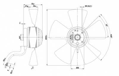Вентилятор осевой ebmpapst A2D250AA0201