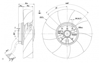 Вентилятор осевой ebmpapst A2E200AI3801