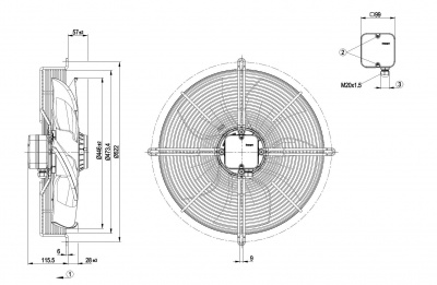 Вентилятор осевой ebmpapst S4D450AU0101